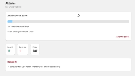 Product Importer screenshot