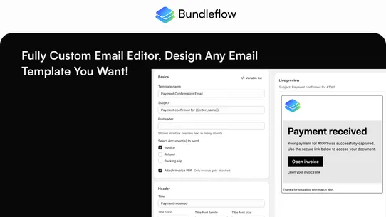 Bundleflow screenshot