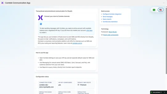 Comtele Communication Hub screenshot