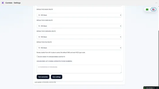 Comtele Communication Hub screenshot