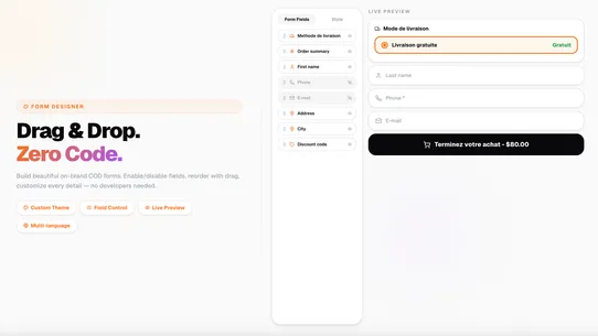 Codify COD Form Upsell Fraud screenshot