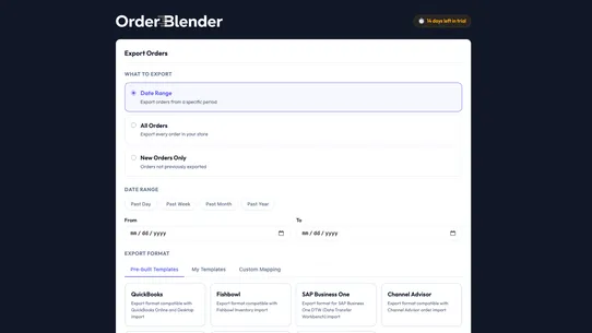 Order Blender: Order Exporter screenshot