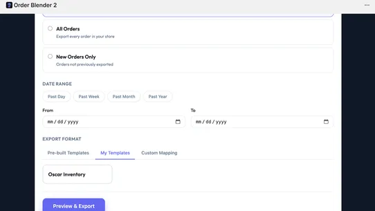 Order Blender: Order Exporter screenshot