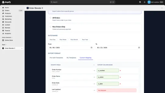 Order Blender: Order Exporter screenshot