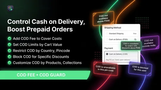 EZYCOD : Fees &amp; Pincode Rule screenshot
