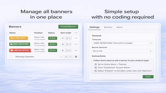Lantera's Product Page Banners screenshot