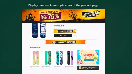 Lantera's Product Page Banners screenshot
