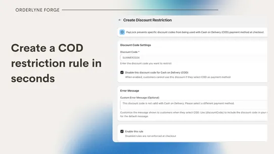 Paylock – COD Discount Control screenshot