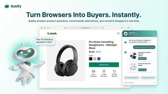 Qubify AI Chatbot &amp; Live Chat screenshot
