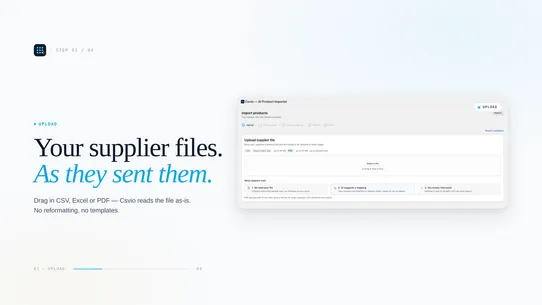 Csvio – AI Product Importer screenshot