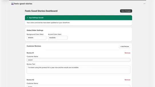 FeelsGood Story Slider screenshot