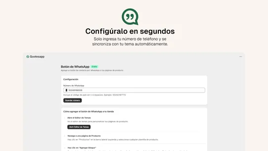 Quotesapp ‑ Botón de WhatsApp screenshot