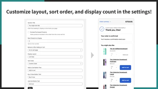 UR: Smart Post Purchase Upsell screenshot