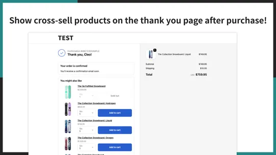 UR: Smart Post Purchase Upsell screenshot