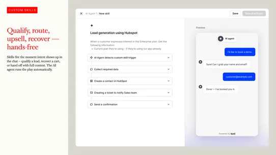 Text ‑ AI Agent &amp; Live Chat screenshot