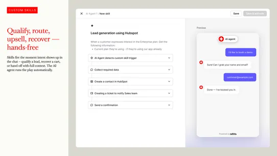Text ‑ AI Agent &amp; Live Chat screenshot
