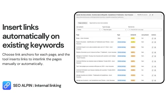 SEO Alpin : Internal Linking screenshot
