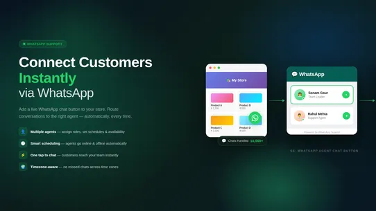 SS: WhatsApp Agent Chat Button screenshot