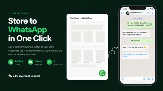 SS: WhatsApp Agent Chat Button screenshot