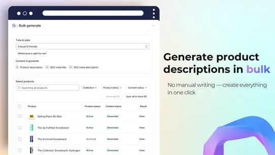 Genix AI Product Description screenshot