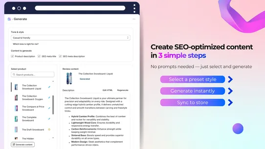 Genix AI Product Description screenshot