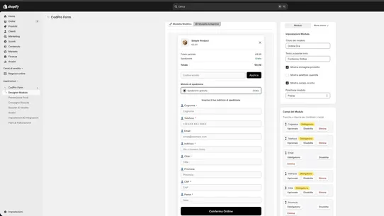 CodPro form &amp; order edits screenshot