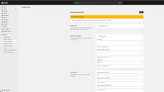 CodPro form &amp; order edits screenshot