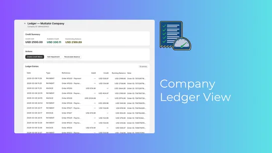 Folio: B2B Credit &amp; Ledger screenshot