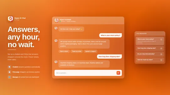 Hyper AI Chat and FAQs screenshot