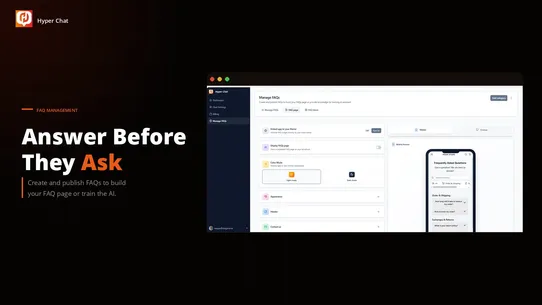 Hyper AI Chat and FAQs screenshot