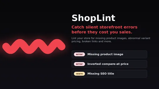 ShopLint screenshot