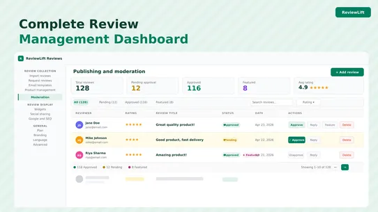 ReviewLift screenshot