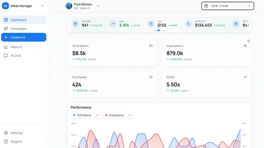 MAds: Meta Ad Control &amp; Alerts screenshot