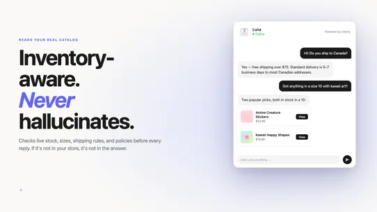 Clearly Agent — AI Sales Chat screenshot