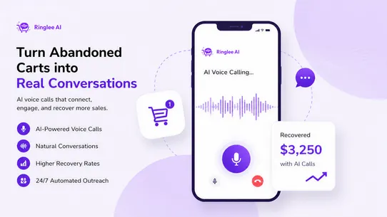 Ringlee AI ‑ Abandoned Cart screenshot