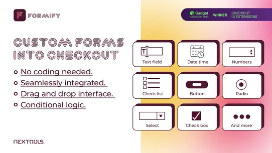 Formify: custom checkout forms screenshot