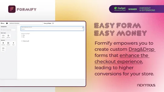 Formify: custom checkout forms screenshot