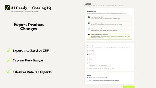 AI Ready ‑ Catalog IQ screenshot