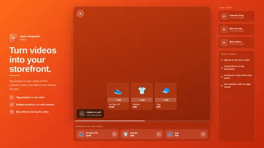 Hyper ‑ Shoppable Videos screenshot