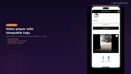 Hyper ‑ Shoppable Videos screenshot