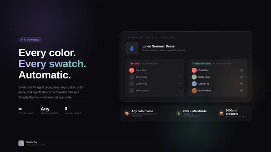 Swatchy: Auto Color Swatches screenshot