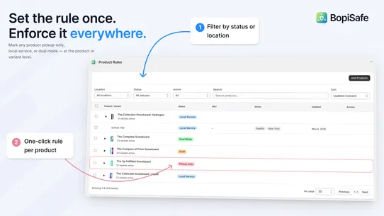 BopiSafe — Pickup &amp; Cart Split screenshot