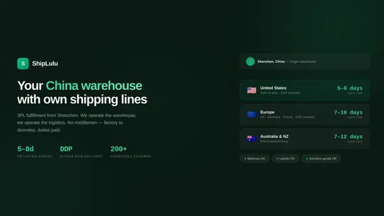 ShipLulu ‑ China 3PL screenshot