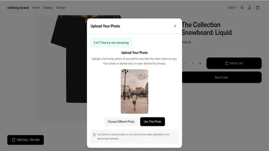 aisthetix ‑ virtual try on screenshot