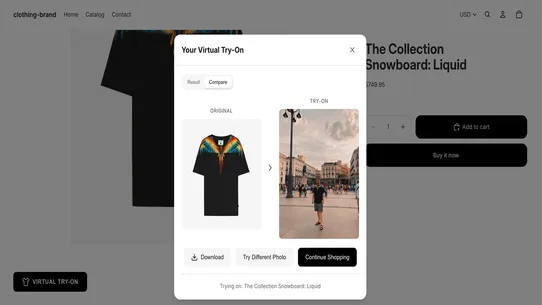 aisthetix ‑ virtual try on screenshot