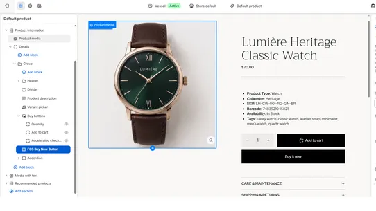 FCS Payment Button Builder screenshot