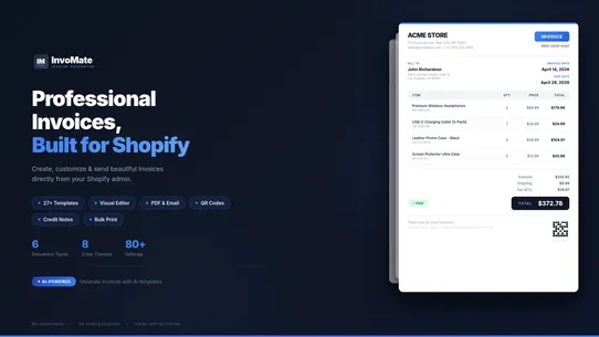 InvoMate | Invoice Generator screenshot
