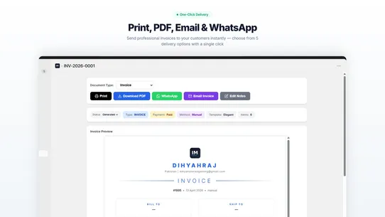 InvoMate | Invoice Generator screenshot