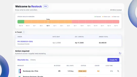 Restock: Inventory Management screenshot