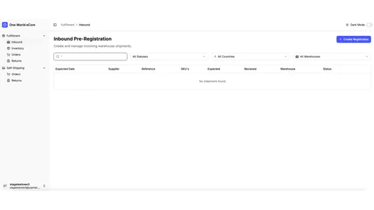 One World eCom screenshot
